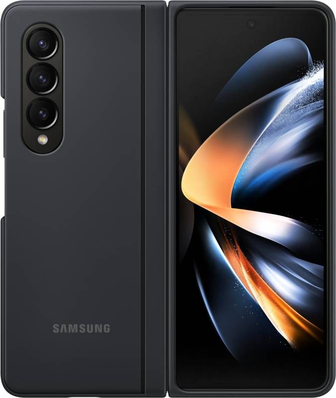 Samsung Galaxy Z Fold 4 Slim Standing Back Cover Zwart
