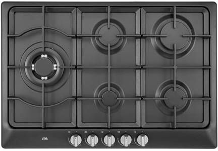 Etna KG775ZTA Gas inbouwkookplaat Zwart